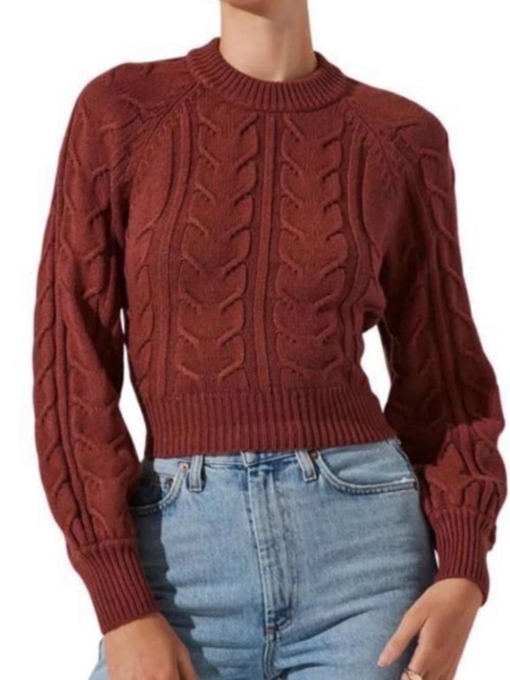 ASTR the Label Inez Cable Knit Sweater